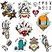 CARGEN great Temporary Tattoos Vintage Tattoo for Women Men American Traditional Tattoo Flower Old School Stickers for Party