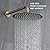 Shower System, Brushed Gold Shower Faucet Set Contain High Pressure 12 inch Round Rain Shower Head with Handheld, Wall Mounted Golden Brush Rainfall Shower Mixer Combo Set for Bathroom