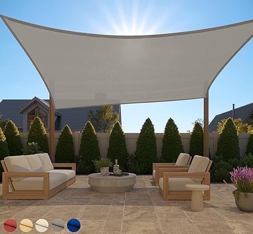 Miniatura 28 de GORILLA GRIP - Toldo parasol resistente, protección UV, resistente a la decoloración, desgarros y óxido, rectangular, con bordes curvos que bloquean