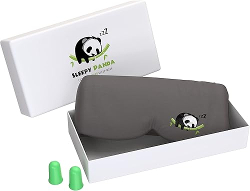 Miniatura 2 de Sleepy Panda - Máscara de bambú para dormir, lujosamente suave y ligera, transpirable, máscara de protección para ojos secos 100% opaca, lo mejor