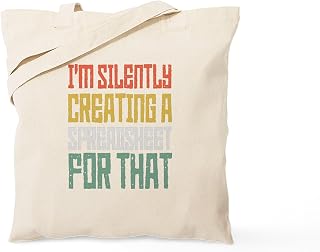 CafePress Humorous Vintage Statistics Databa Reusable Natural Beige Canvas Shopping Bag