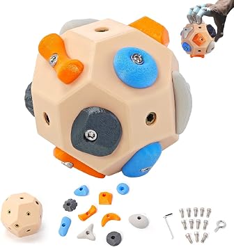Handcrafted Boulder Blocks for Climbers 3D Rock Climbing Ball Build Strength and Precision Finger Training Tool for Rock Climbers