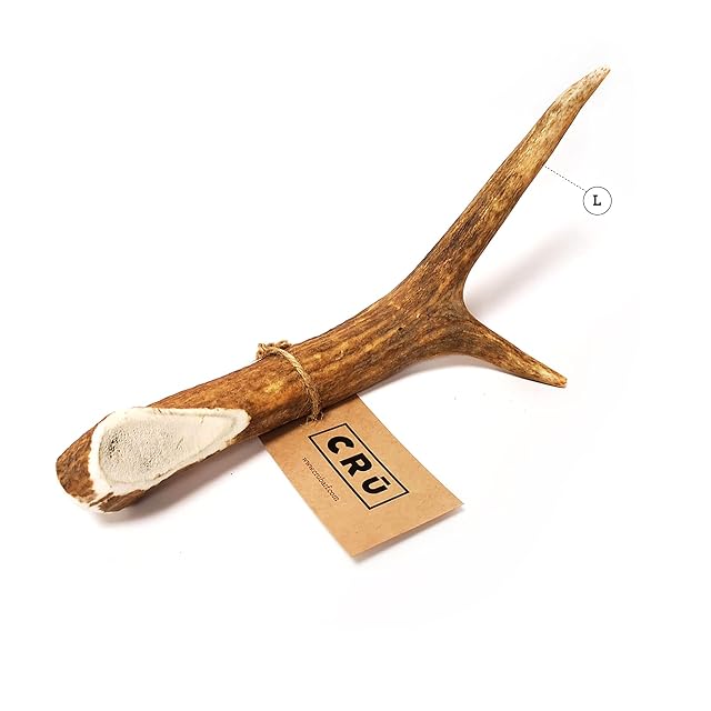 CRU - Mordedor Perro Natural - Asta de Ciervo para Perro - Mordedor para Perros Resistente y Duradero