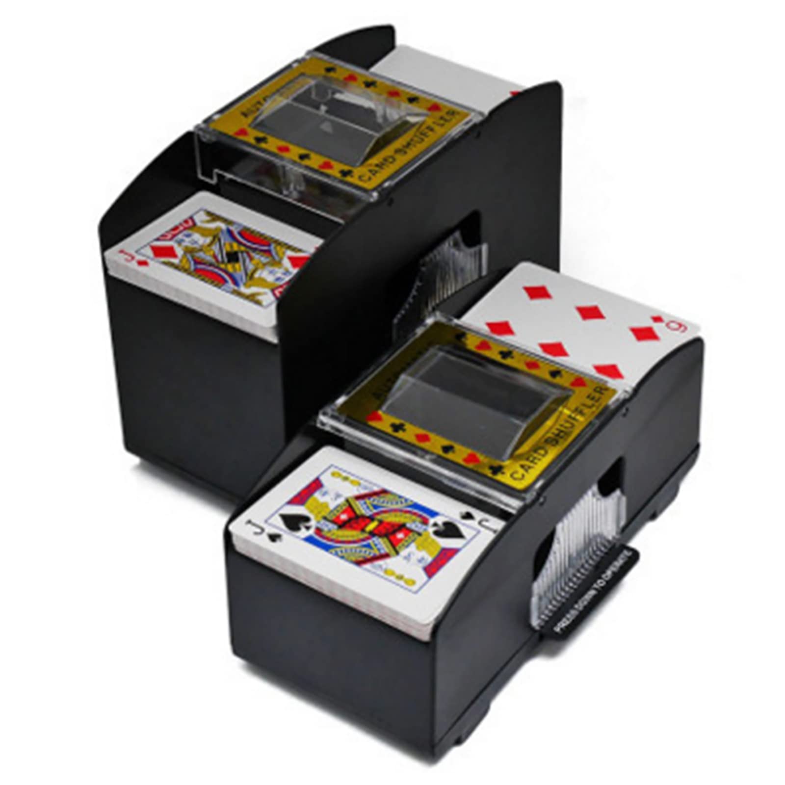 FAMKIT - Mezclador automático de Cartas de póker con 1 a 2 Juegos - Mezclador eléctrico a Pilas para casa, Fiestas, Clubes