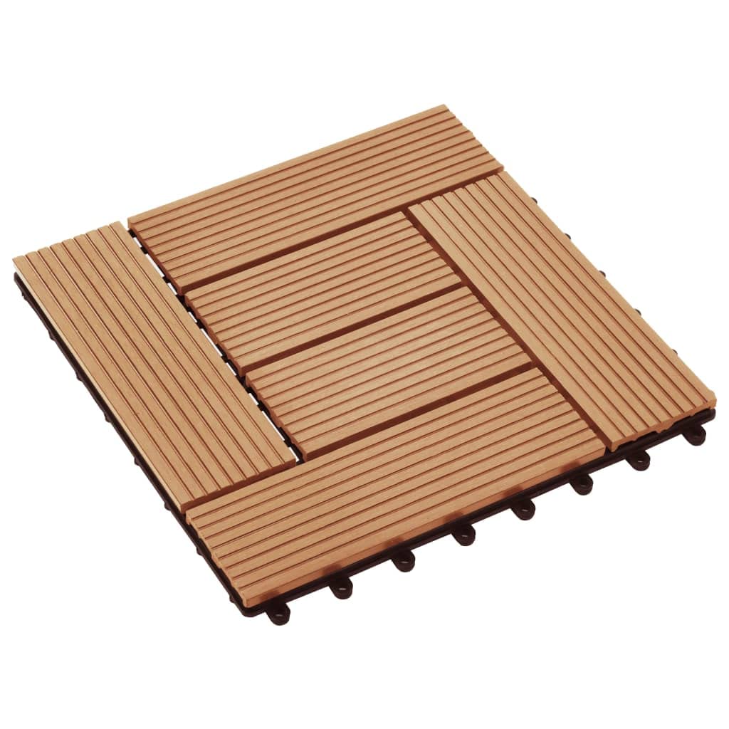 Materiały budowlane - 11 szt. płytki tarasowe WPC 30 x 30 cm 1 m2 kolor tekowy sprzęt