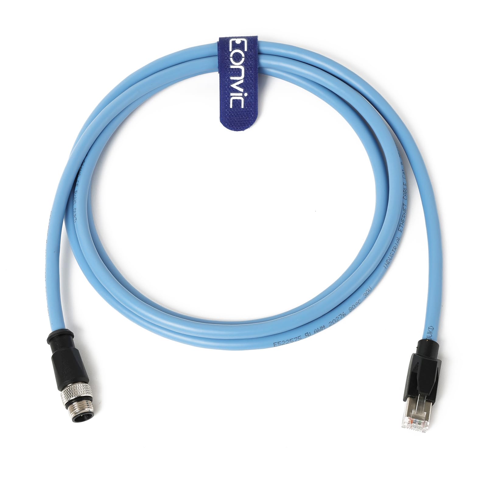 Câble industriel M12 4 broches mâle D code vers RJ45 High Flex Cat6 blindé étanche Ethernet haute vitesse de transfert de données POE PROFINET/EtherNet