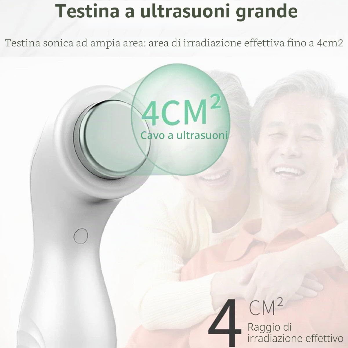 Macchina ad ultrasuoni per Fisioterapia terapeutica, per alleviare Il Dolore corporeo, massaggiatore Muscolare Profondo per Adulti, tempistica Intelligente di 15 Minuti, 3 Marce Regolabili, Area di