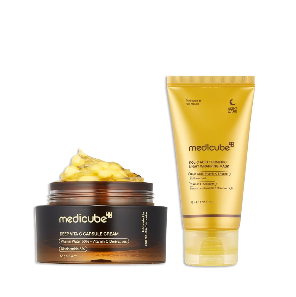 Amazon.com: medicube Glass Skin Refining Duo at Night: Deep