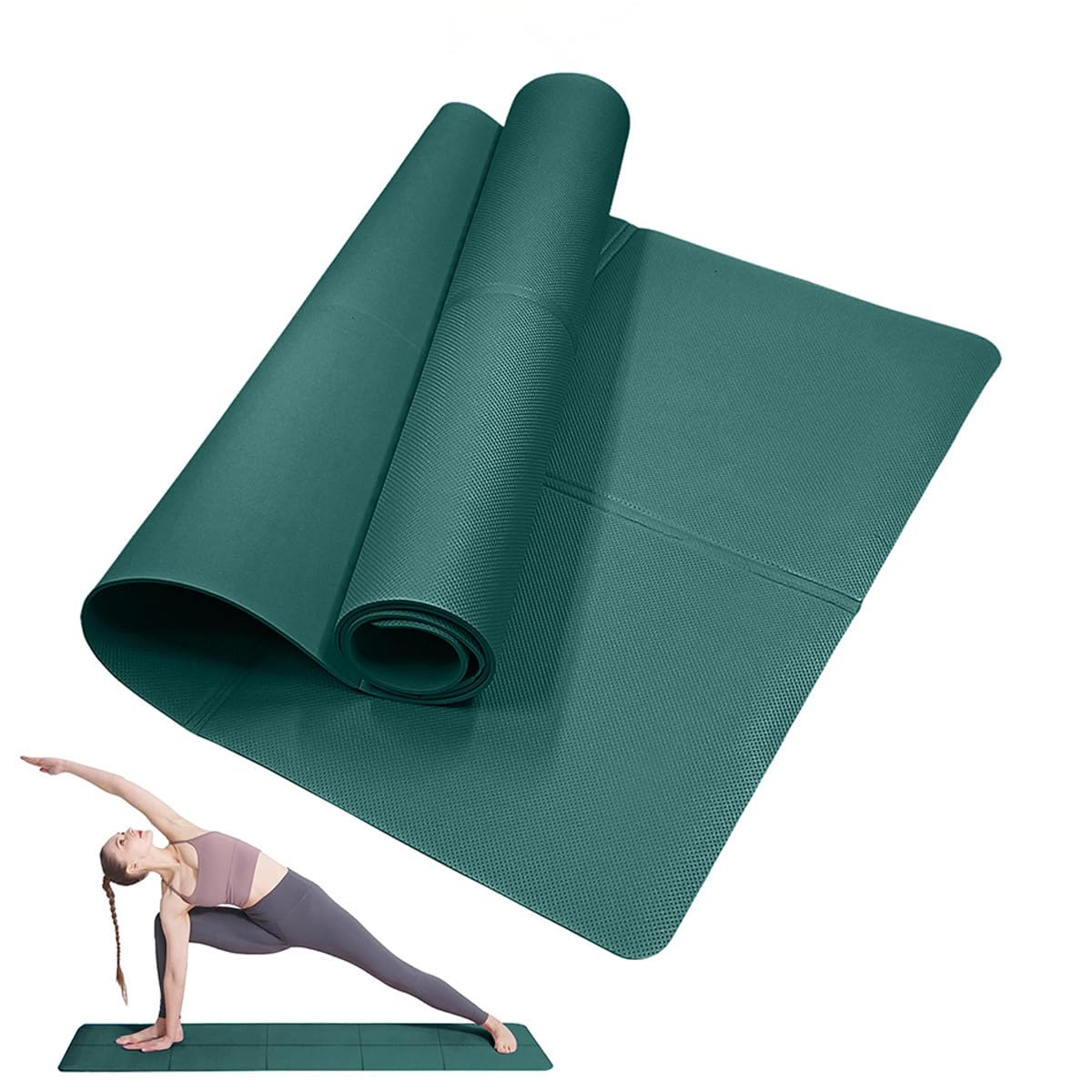 Tapis de Yoga Classique pour Femme et Homme, NIUAWASA Tapis de gymnastique portable EVA de 3mm pour Remise en Forme Le Yoga Cours de Pilates Entraînement Extérieur Camper Voyager