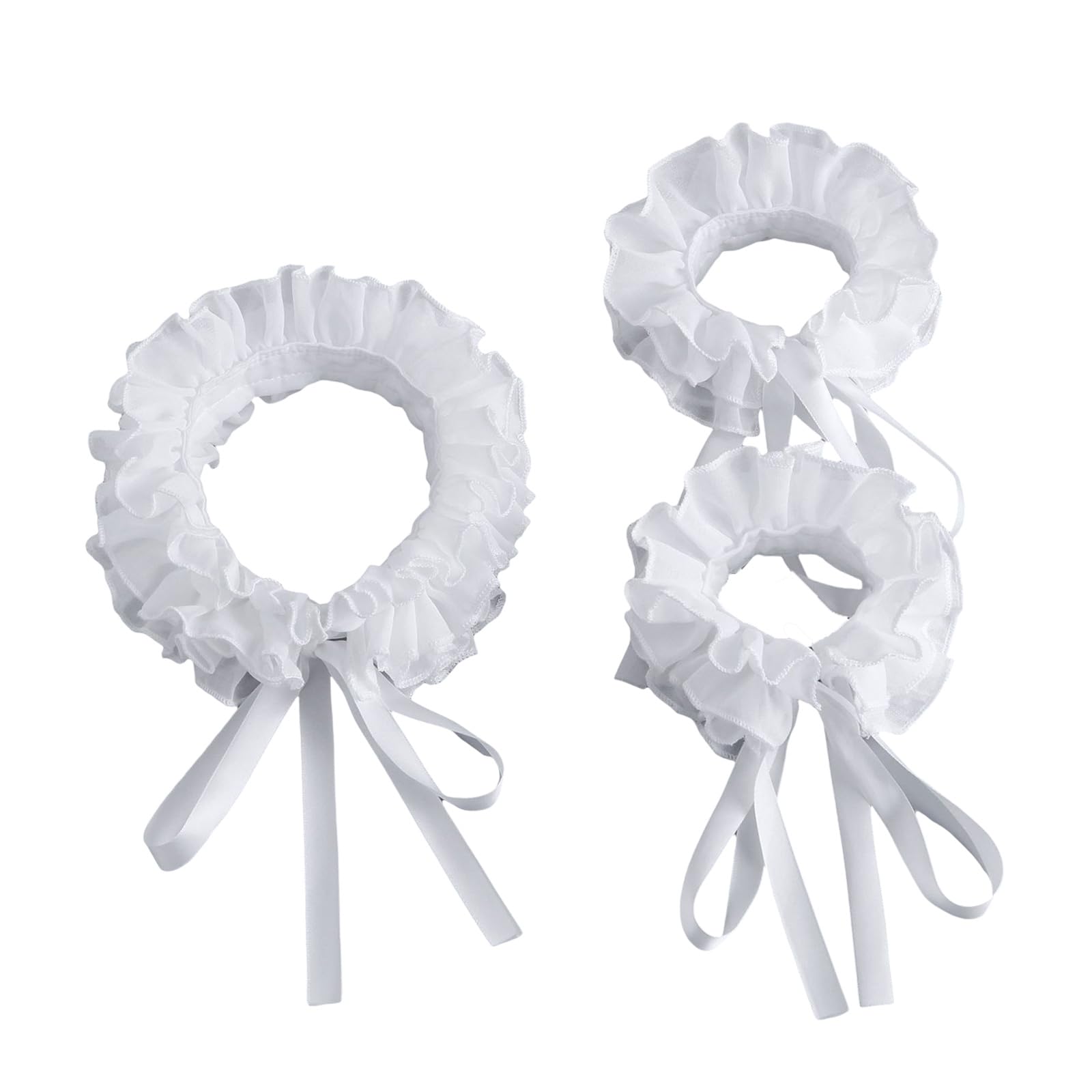 MICFENY Soft Ventilated Fabric Collar Chain Set Comfortable Constantly Wear For Businesslike Instances