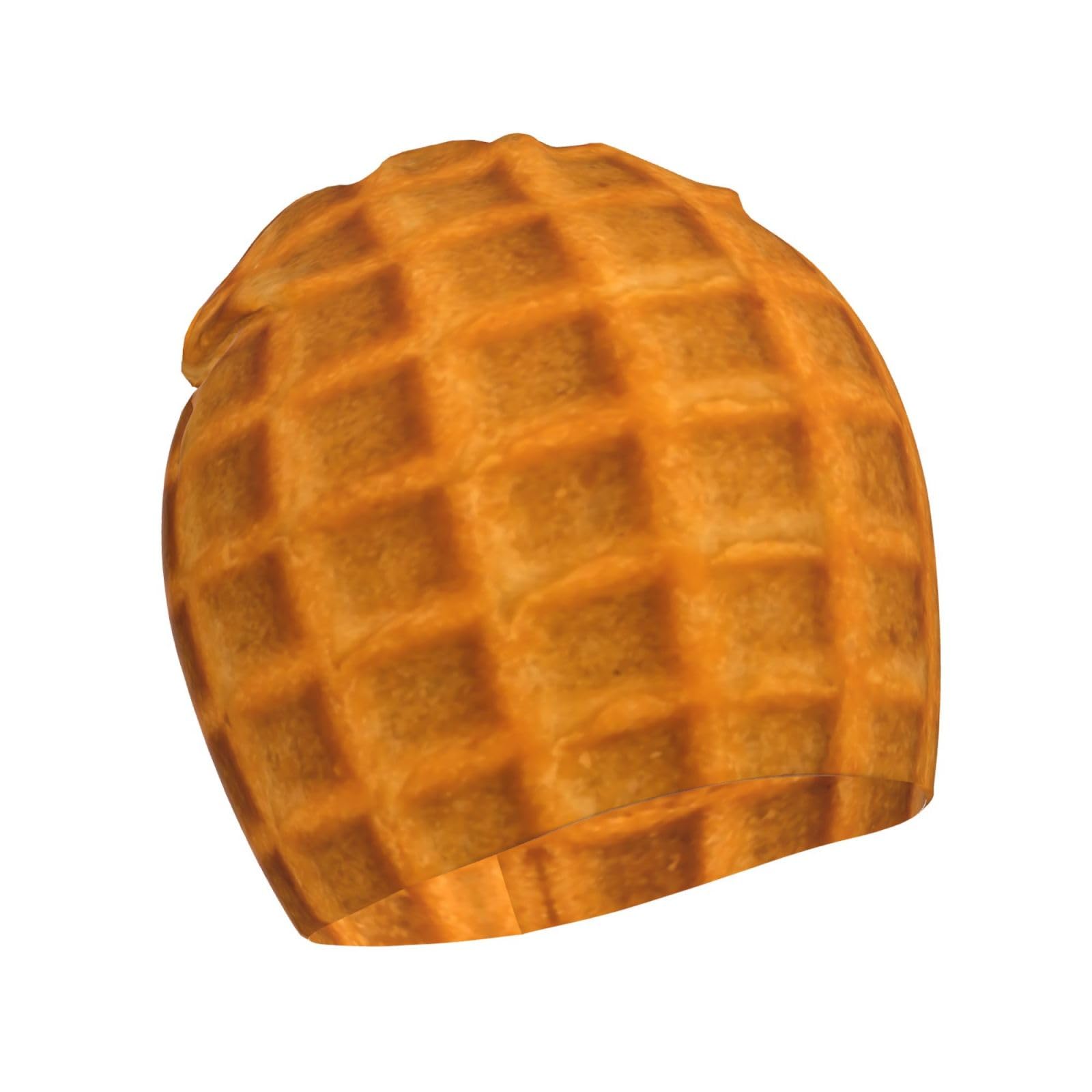 Rqzwdq Waffles Pattern Kids Beanie Hats Warm Knit Beanie Cap Skull Caps Gifts Decor for Boys Girls White