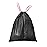 Waikas 8 Gallon Trash Bags, Drawstring Garbage Bags, 1.32Mil Thickness, 55 * 70cm, 9.9g/pcs, Pack of 34, Unscented, Black
