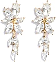 ATIMIGO Rhinestone Dangle Earrings Marquise Crystal Drop Earrings for Wedding Bridesmaids Prom Formal Events Women