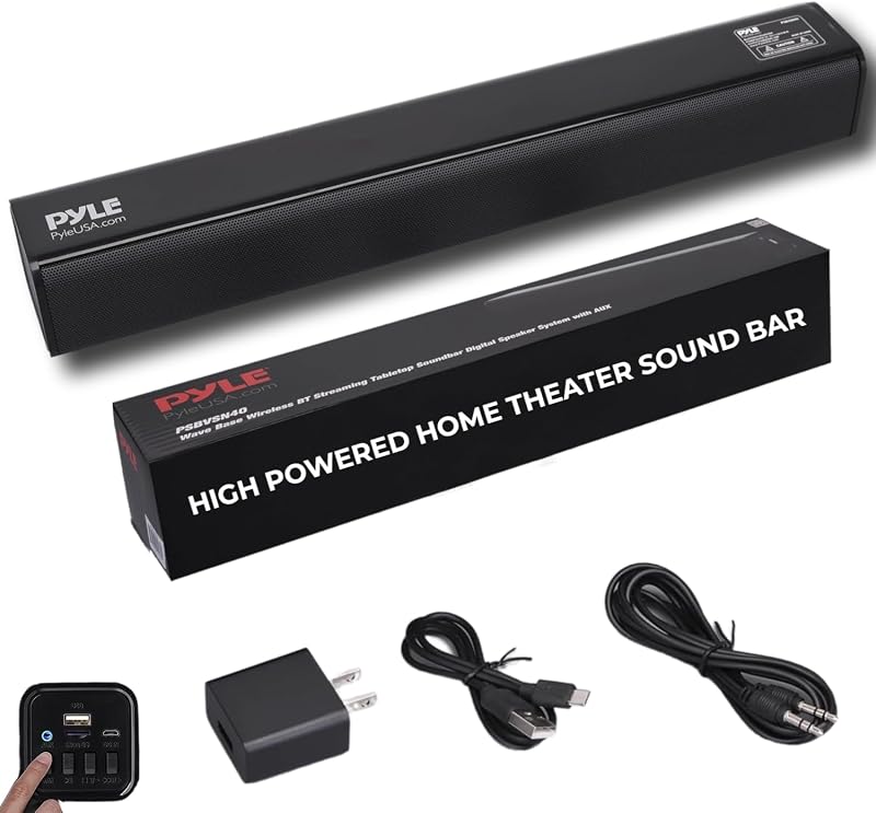 Pyle 2-Channel Tabletop Soundbar Digital Speaker