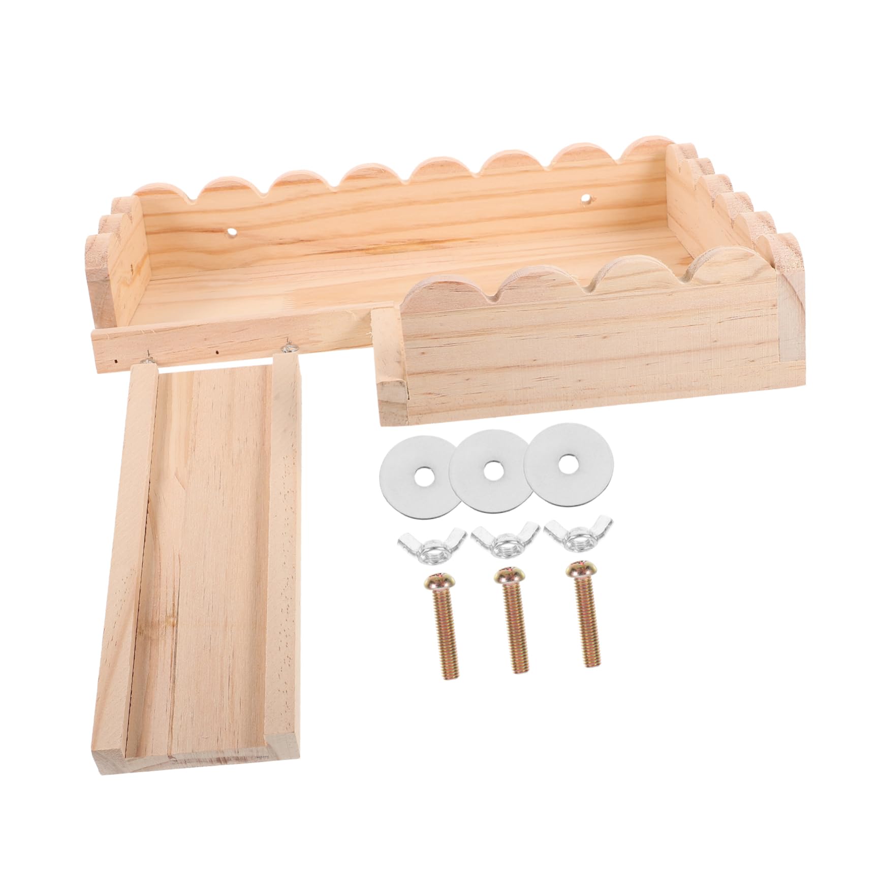 Hamster Holzplattform für Käfig und Spielzeugzubehör, 1 Satz, Khaki