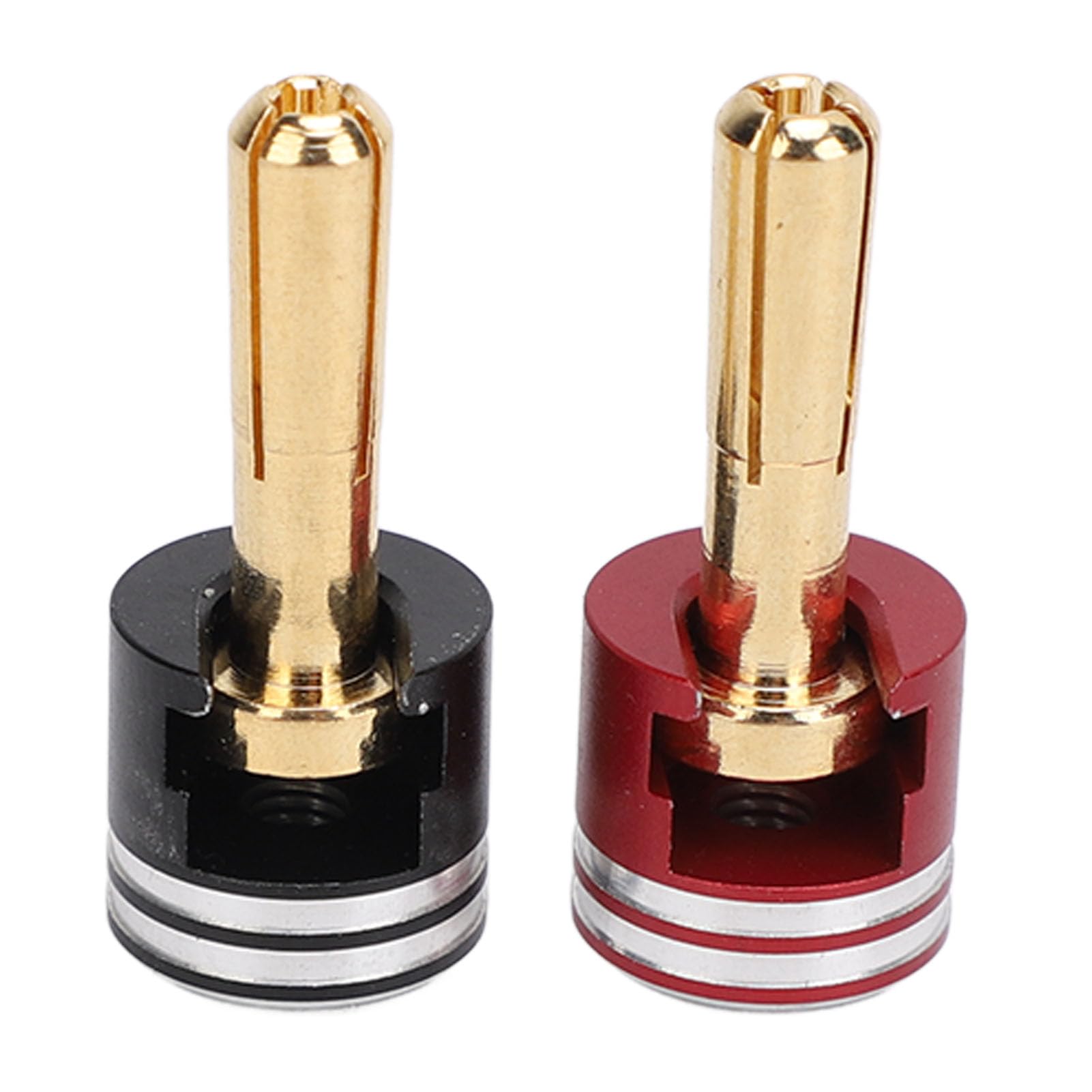 Heatsink Bullet Plug, Aluminum Alloy Copper Banana Plug Connectors with Heatsink Bullet, for RC Car Modification (4mm)