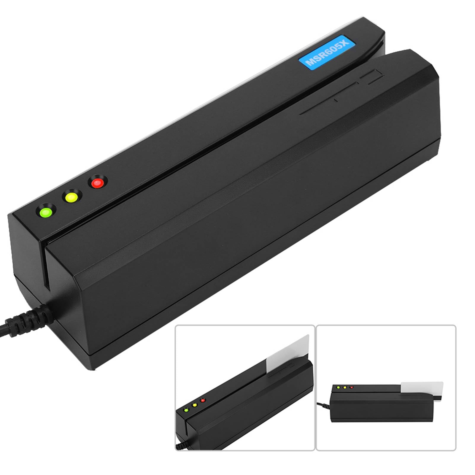 Pongnas MSR605X Magnetstreifen-Kartenleser, Schreibanzeige, Schneller Betrieb, USB-Stromversorgung Zum Lesen und Schreiben von Kartendaten