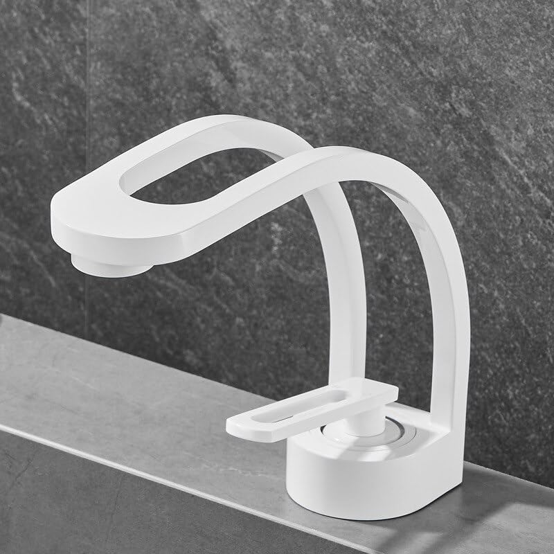 Robinet de salle de bain en laiton mitigeur lavabo anti-calcaire eau chaude et froide