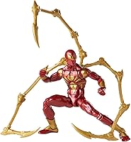 Vista 5 de Marvel Legends Series Spider-Man Figura de Acción Iron Spider de 6 pulgadas, Incluye 2 Accesorios