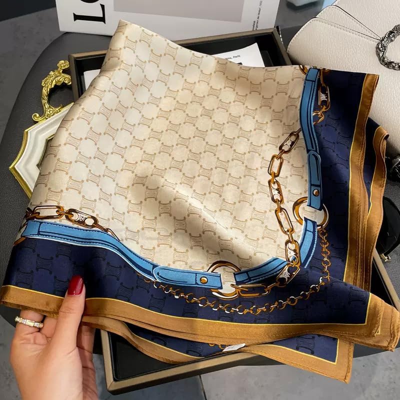 100% Mulberry Silk Scarf 25.6"x25.6" Square Women Neckerchief Headscarf - Lightweight Neck Scarf Gift Packed - Image 5