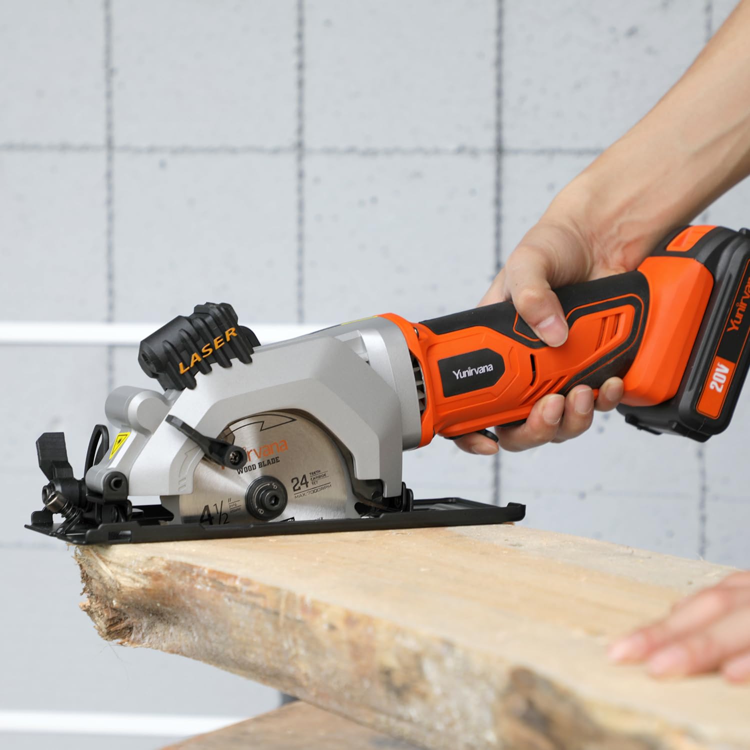 Yunirvana Mini Circular Saw - 20V Cordless -8