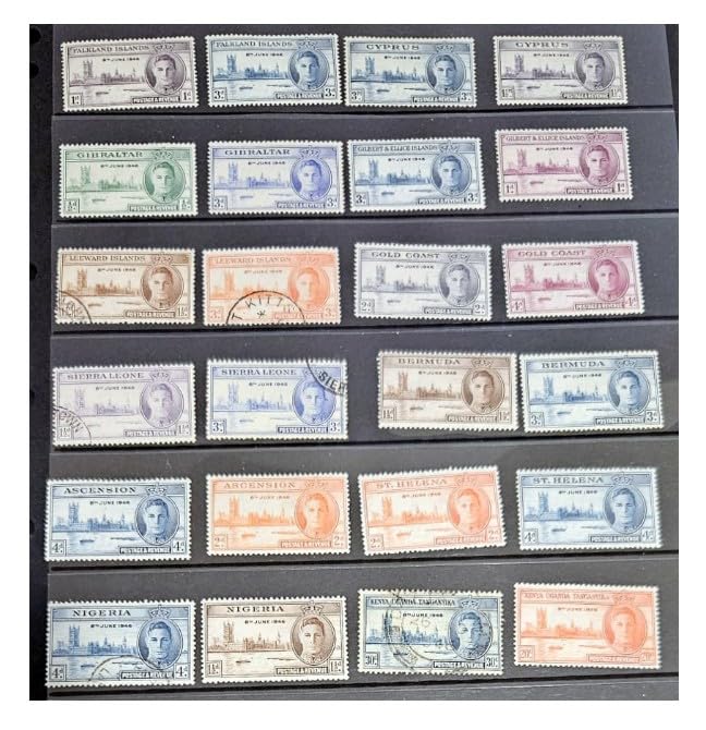 Colección de sellos Omnibus de 1946 para preservar la historia de la Commonwealth