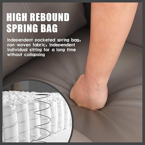 Miniatura 24 de BestMassage - Sillón reclinable para sala de estar Moderno sofá con respaldo alto, asiento para cine en casa con soporte lumbar (con masaje,