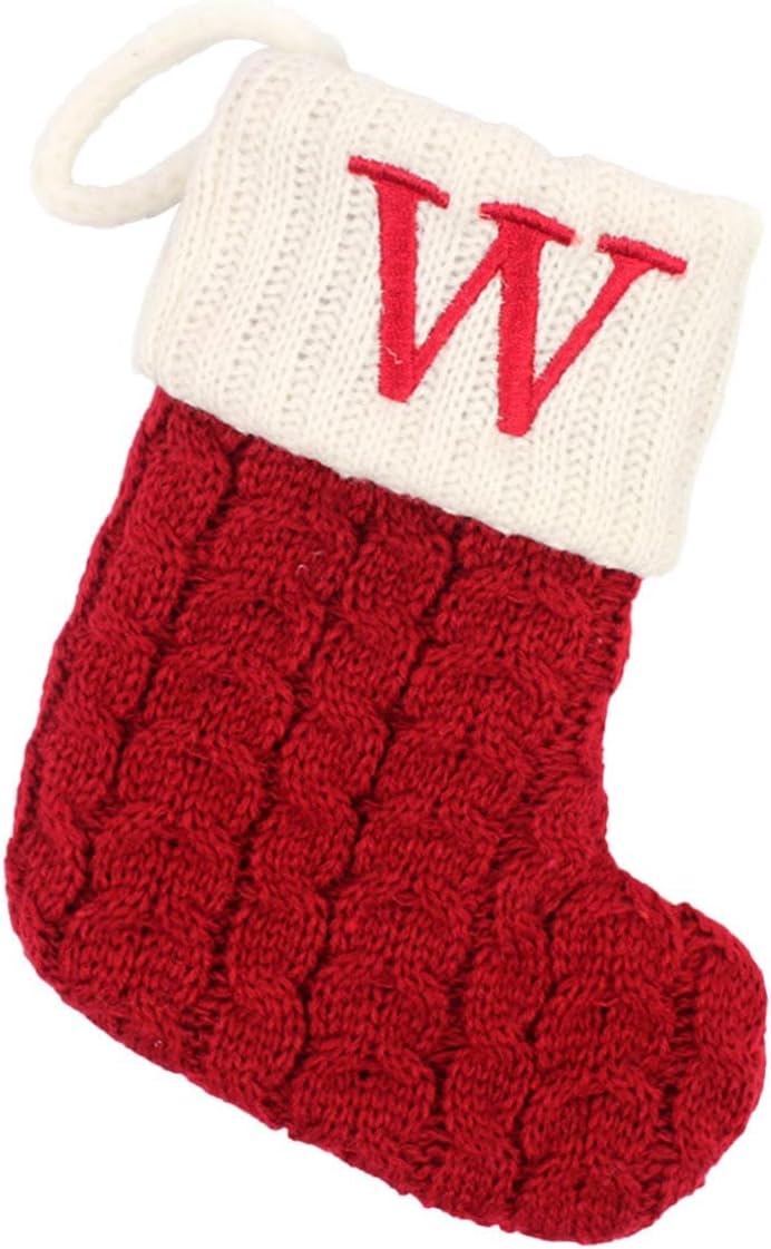 Christmas Stockings with Initials Large Embroidered Letter