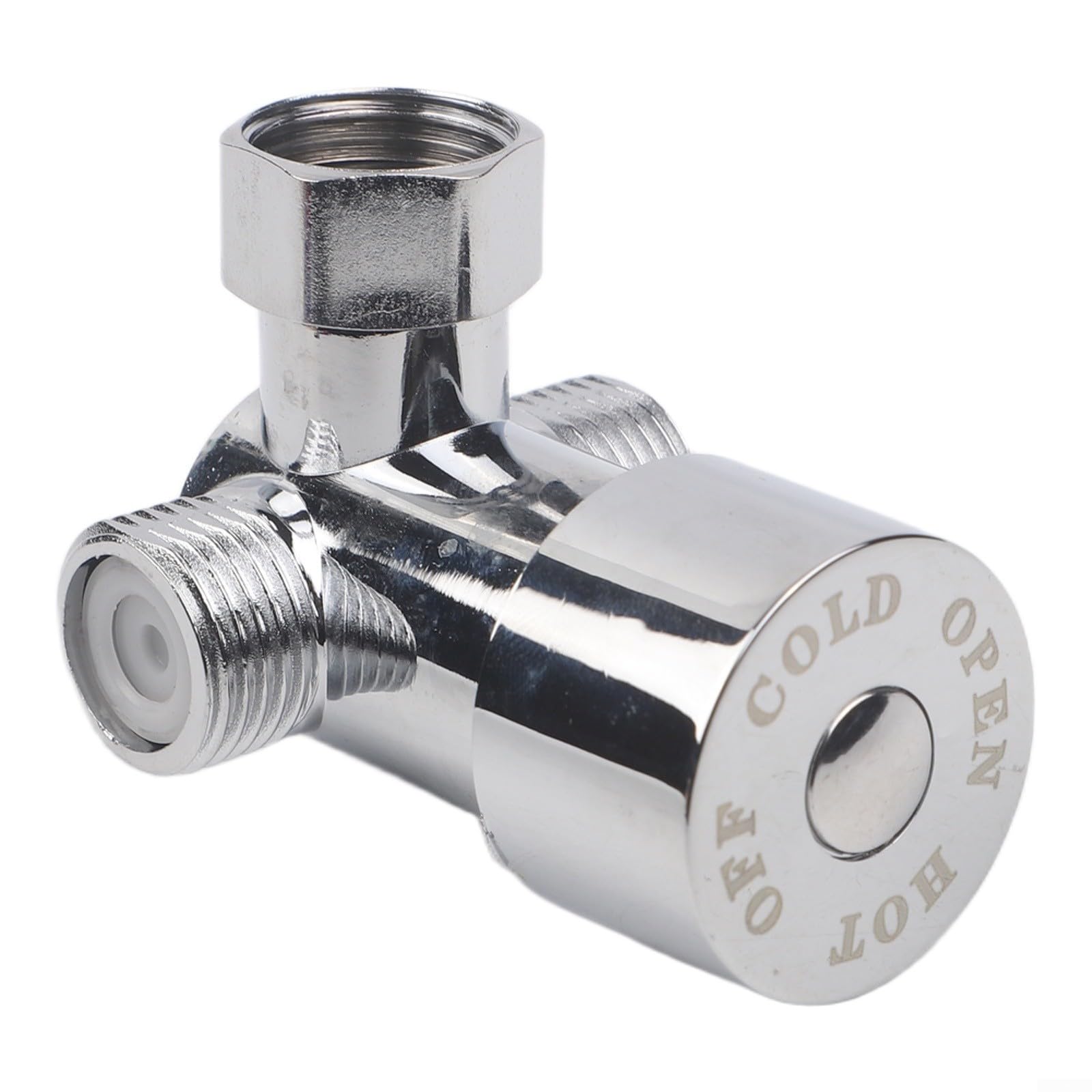 Mitigeur thermostatique pour eau chaude et froide - Contrôle de la température - En alliage de zinc - Robinet de douche pour salle de bain - Anti-brûlure - Finition argentée