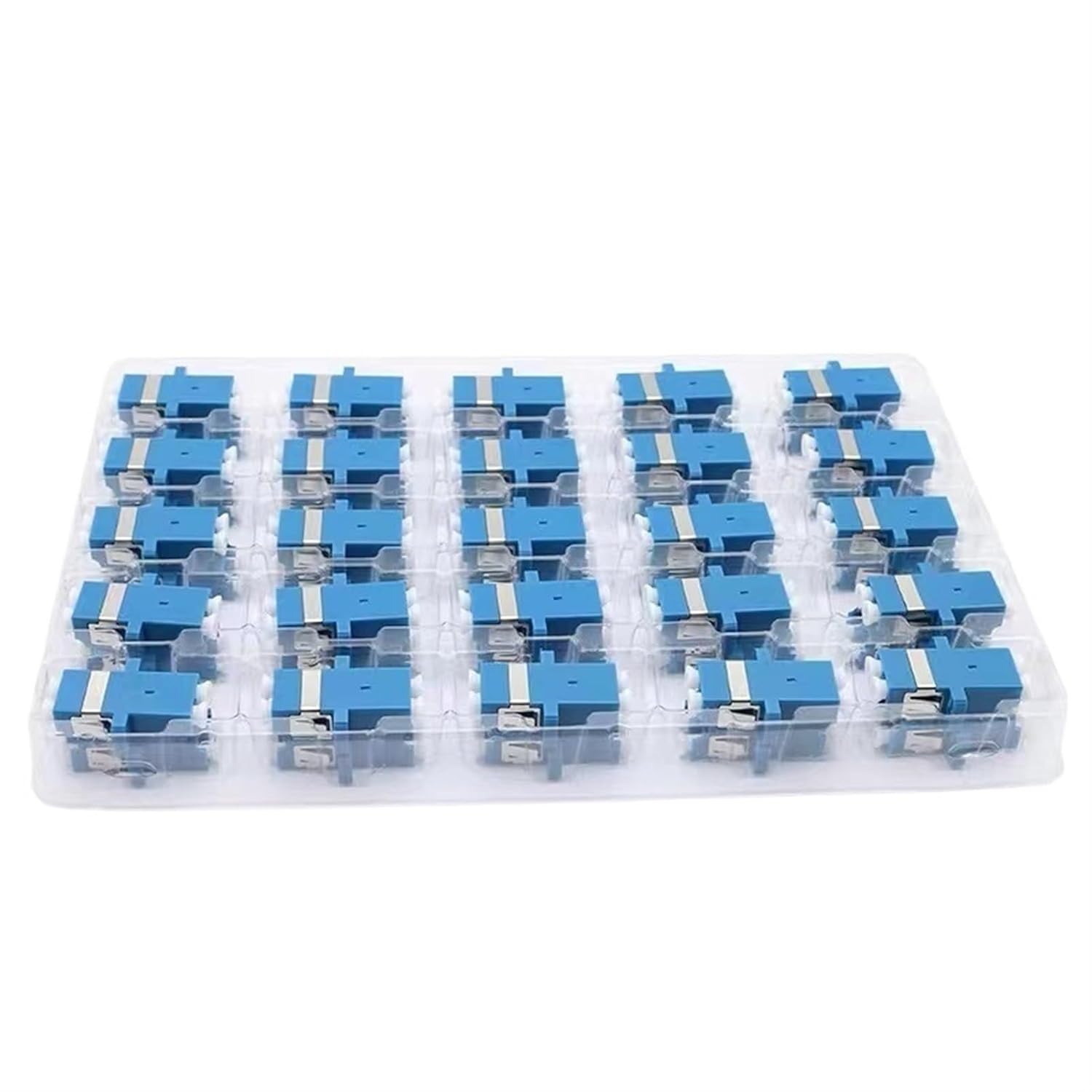 LC adapter singlemode blue duplex 10pcs optical fiber connector LC/UPC ftth fiber optic couple(10pcs blue UPC)