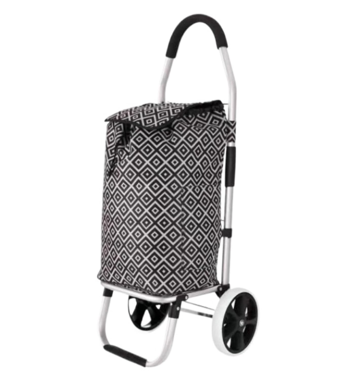 SBZIOJHDR foldable shopping trolley， Shopping Solid with Bag Multifunctional Luggage Cart with Wheel Grocery(Gray)