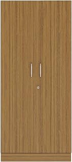 Wakefit Wardrobe for Bedroom | 1 Yr Warranty | Cupboard for Bedroom, Almirah, Wooden Wardrobe, Multi-Shelves with Mirror, Drawer & Hanger, Density:680–750 kg/m³, Free Installation(Gingham- Urban Teak)