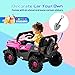 SEALIGHT 12V Kids Ride On Truck Car w/Parent Remote Control, 4 * 380W Motors, 3 Speeds, Emergency Braking, LED Lights, Music & Horn, Kids Electric Vehicles for Boy Girl Gift