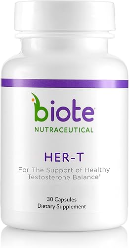 Biote Nutraceuticals HER-T - Apoyo saludable para el equilibrio de testosterona para mujeres (30 cápsulas)