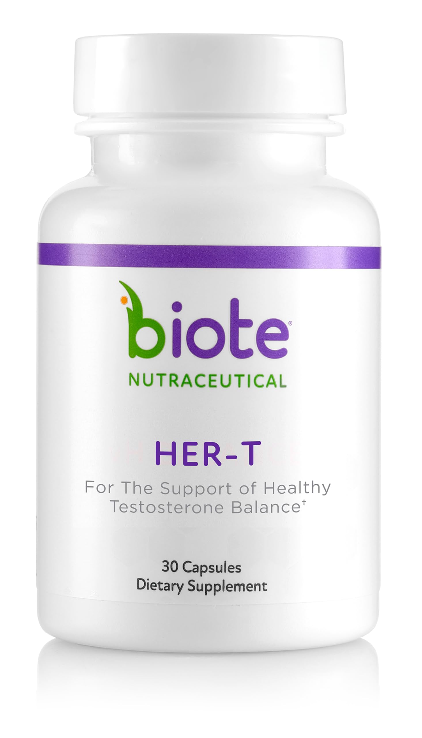Biote Nutraceuticals - HER-T - Apoyo para el equilibrio saludable de testosterona en mujeres (30 cápsulas)