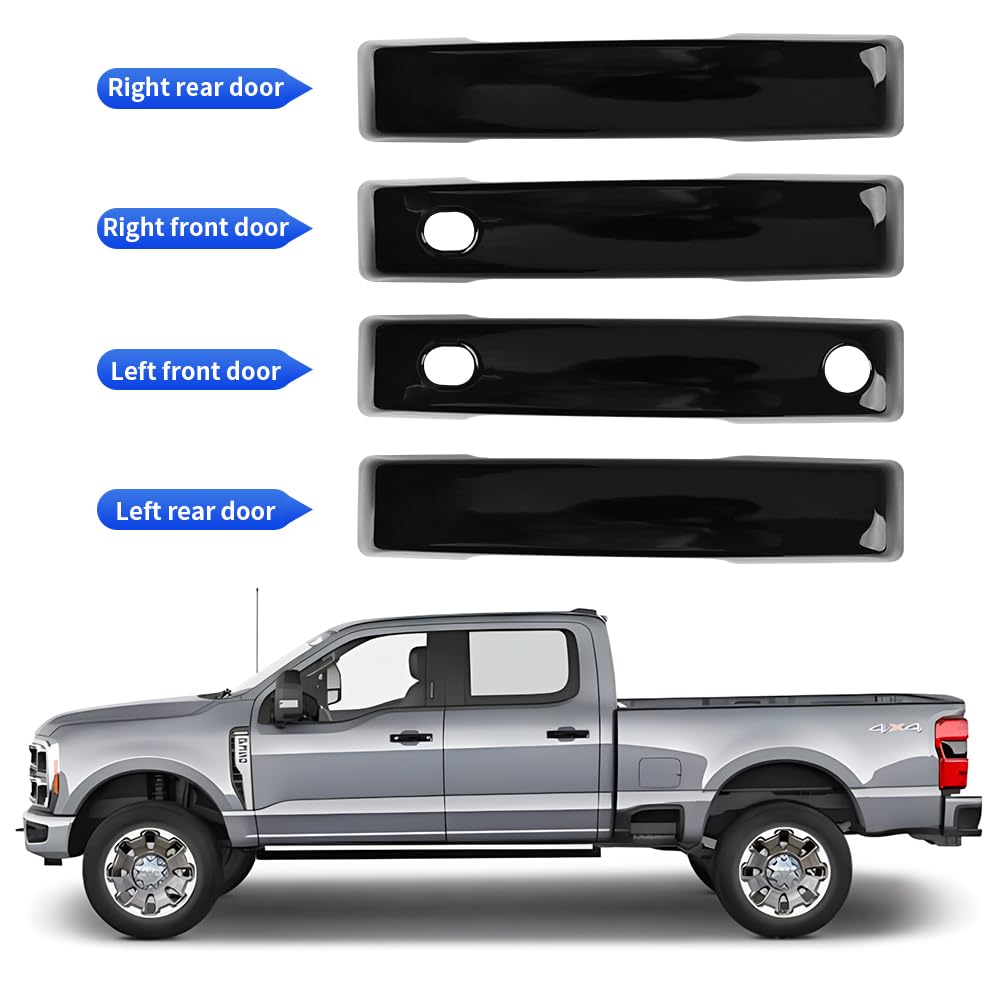 Jecar Exterior Door Handle Trim Covers For 2021-2023 Ford F150 F-150 4-Door