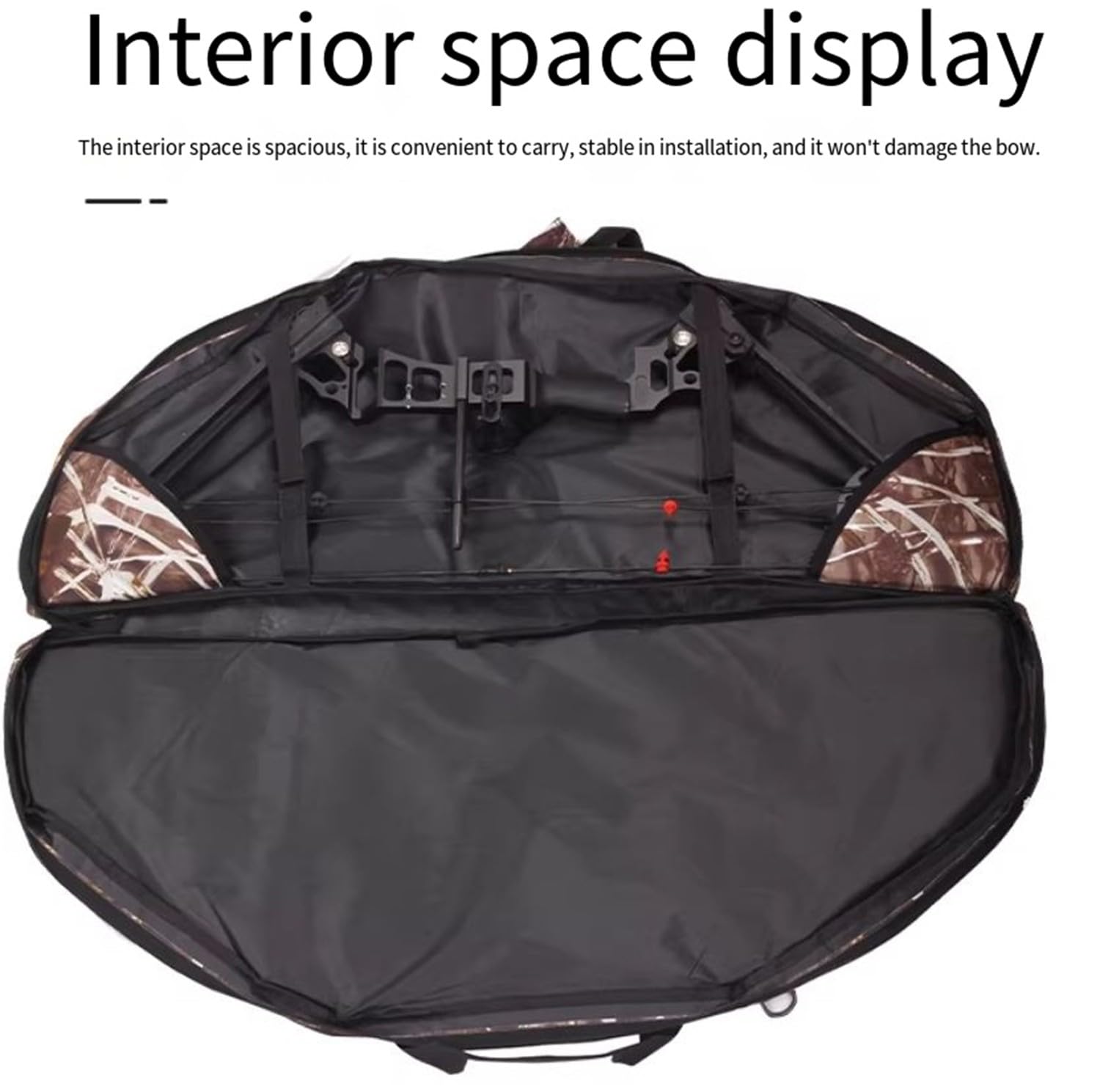 Sac d'arc à poulies en toile de grande capacité avec bretelles réglables, portable 115cm