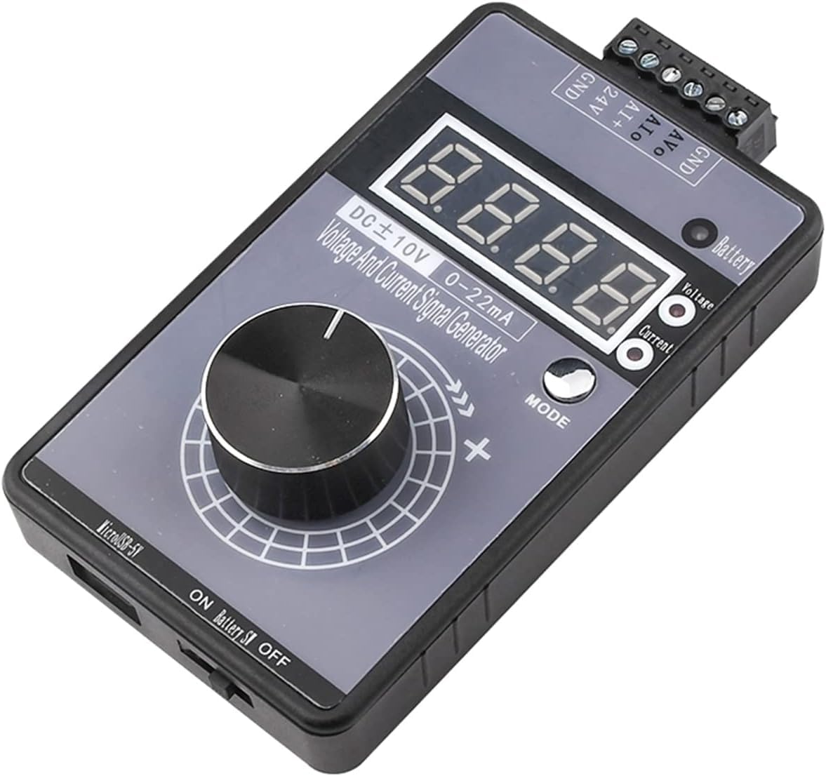 GéNéRateur de Signaux de Courant Et de Tension, GéNéRateur de Signal Portable Dc 0-10 V 0/4-20 Ma, Affichage RéGlable à 4 Chiffres, Utilisé Pour Plc, DéBogage de Panneau, Test D'éQuipement
