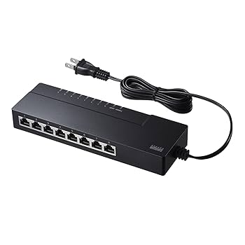 LAN-GIGAT803BK 8ポート ギガビットスイッチングハブ LAN-GIGAT803BK【ギガビット対応 タップ型スイッチングハブ（8ポート