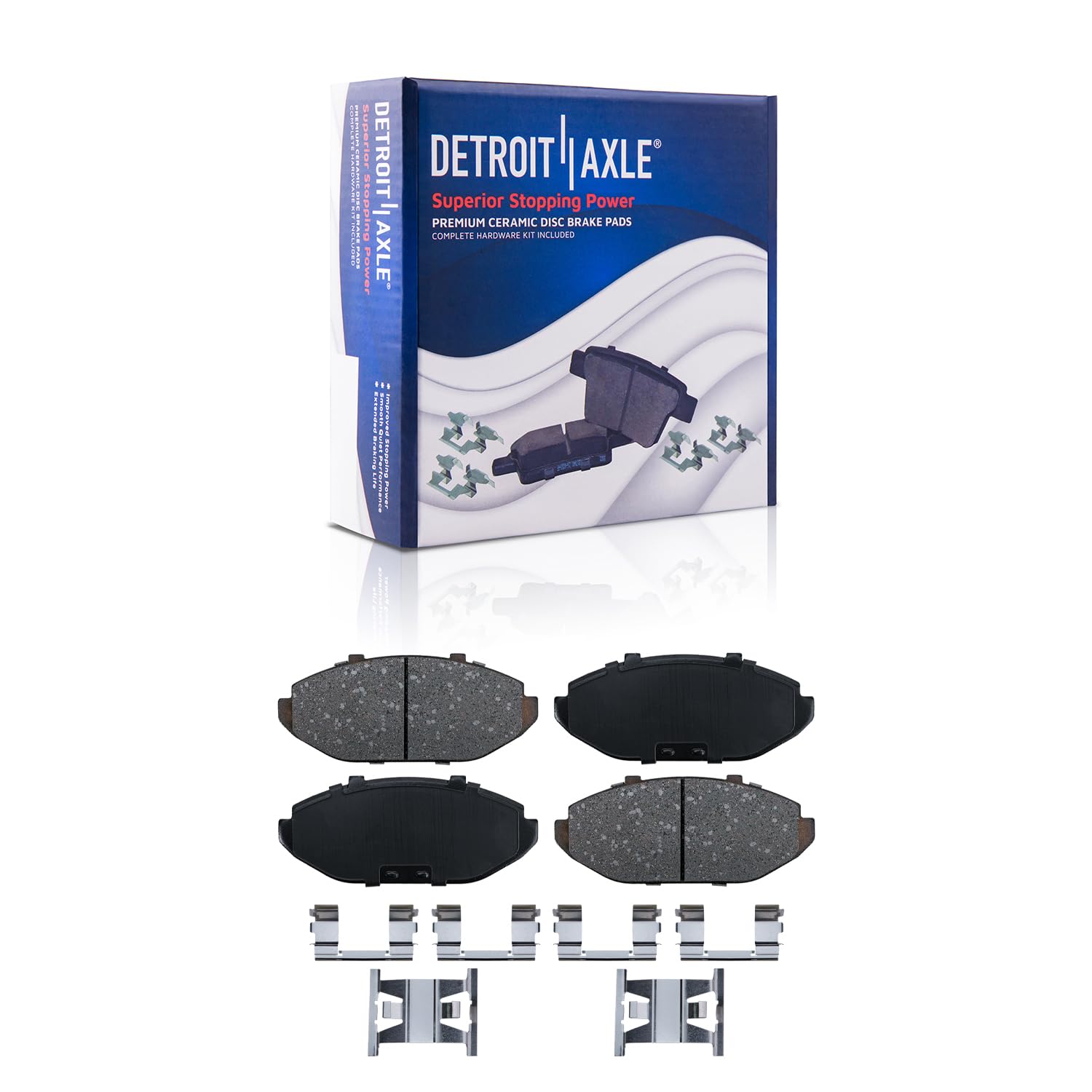 Detroit Axle - Front Brake Pads for 1998-2002 Mercury Grand Marquis