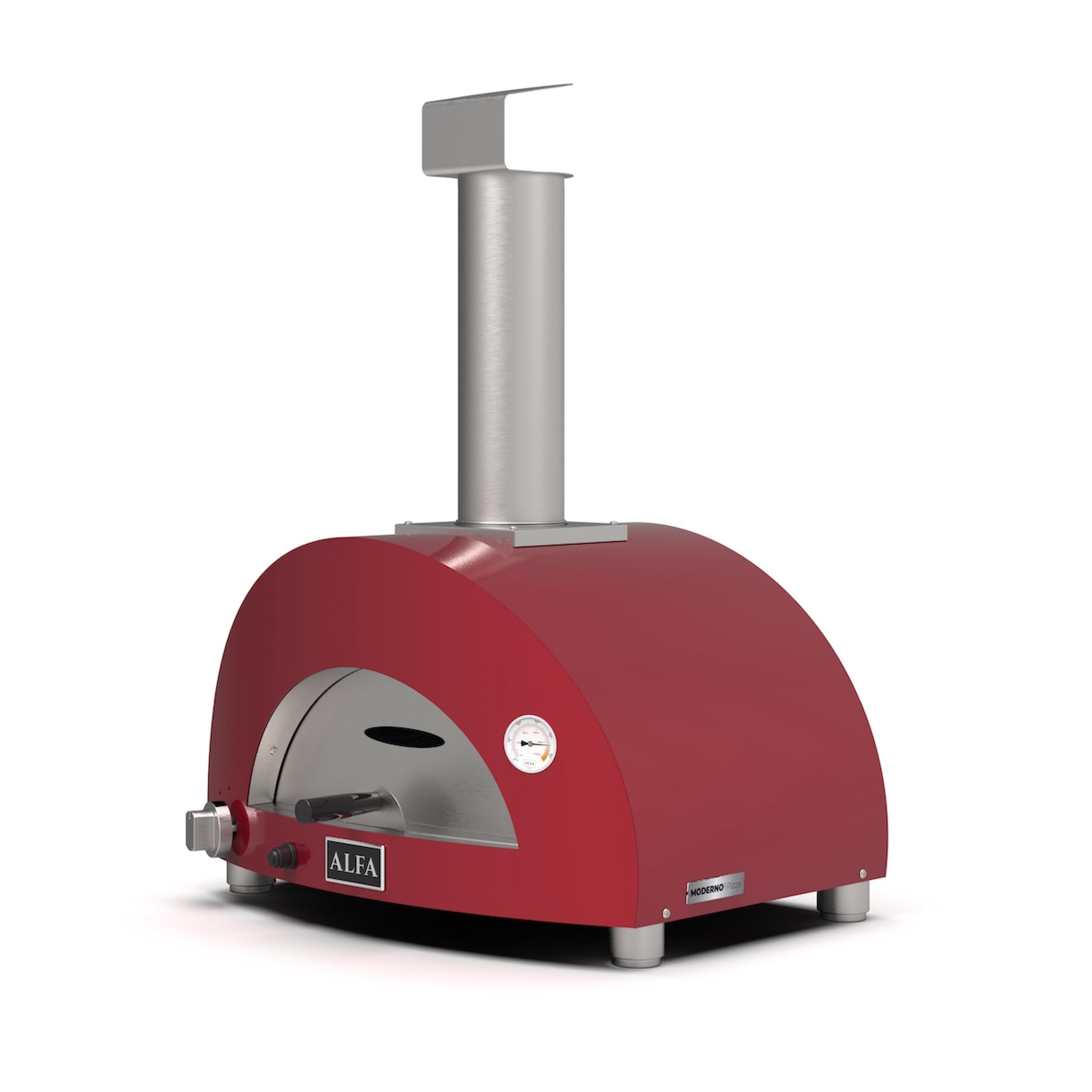 Alfa Forni Barbecue à gaz de la marque modèle moderne 1 Pizza Gas Antique Red