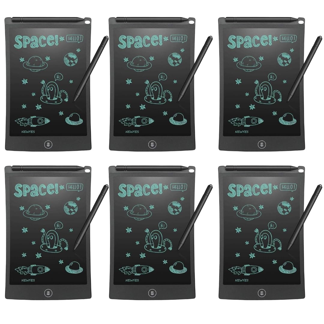 Storio Birthday Party Return Gift Pack of 6 LCD Writing Tablet 8.5 Inch Size for Kids 5+ Years | Pack of 6