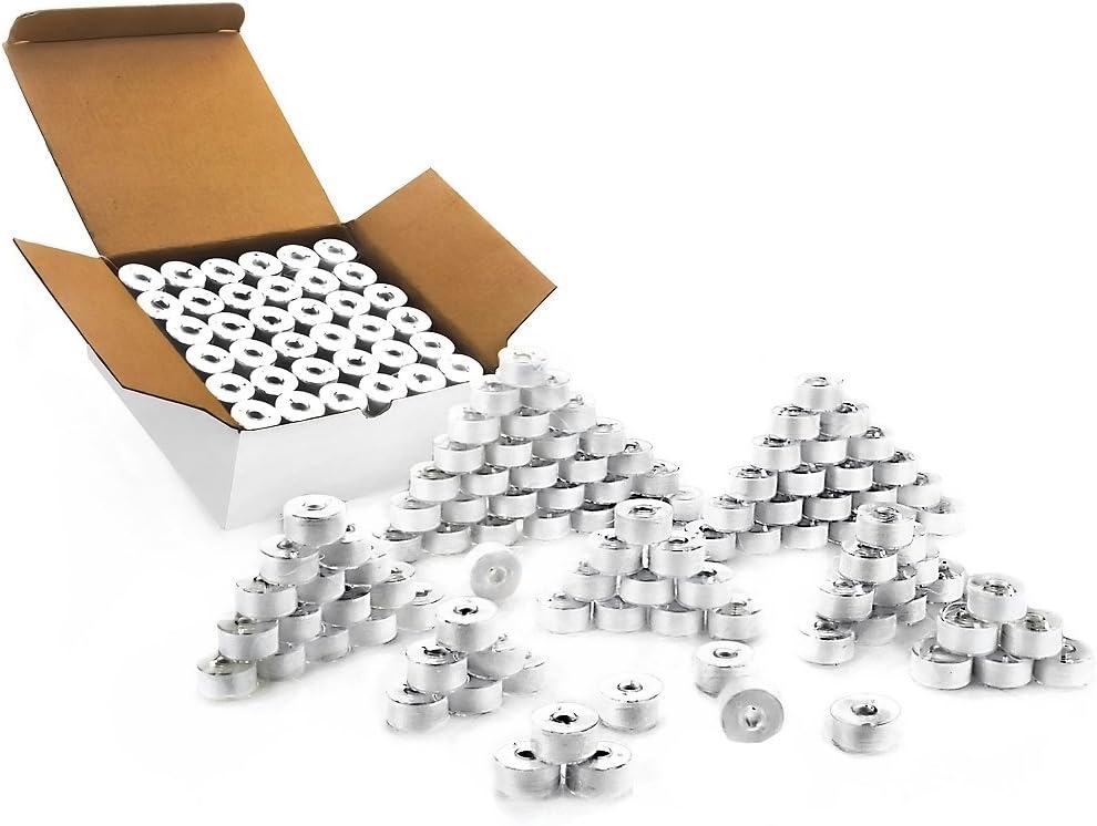 Polystar Prewound Plastic Style"M", SA156 and 15J Bobbins 144 ea. Compatible with Brother, Singer and Babylock Embroidery Machines