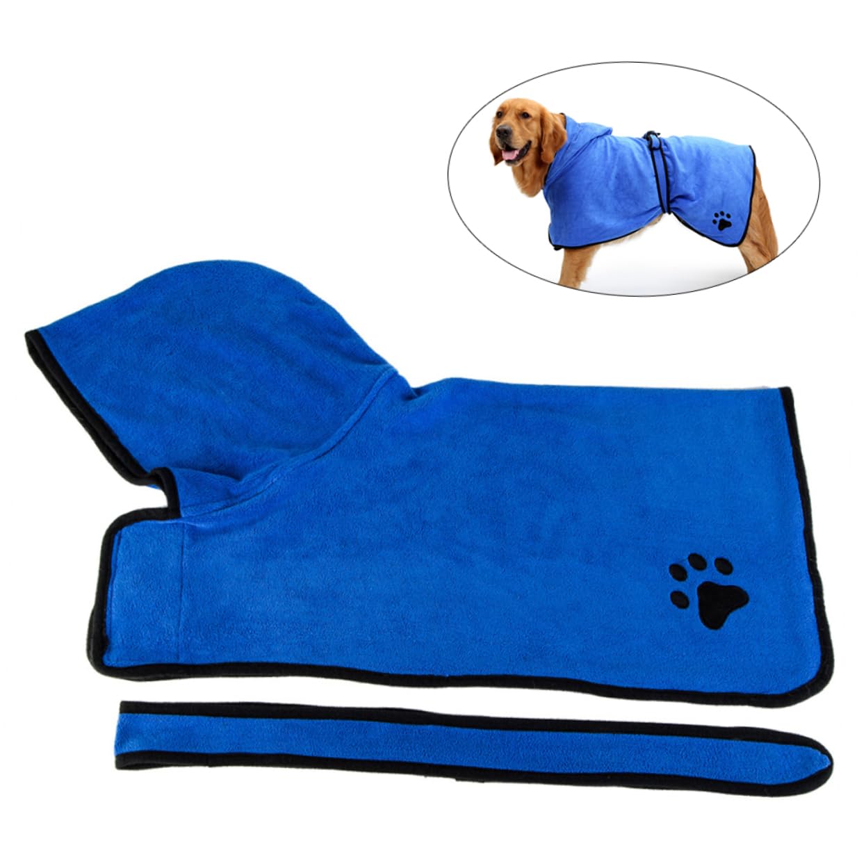 Housoutil Serviette de Séchage pour Animaux Peignoir pour Animaux Ultra Absorbant Réutilisable en Fibre pour Chien et Chat