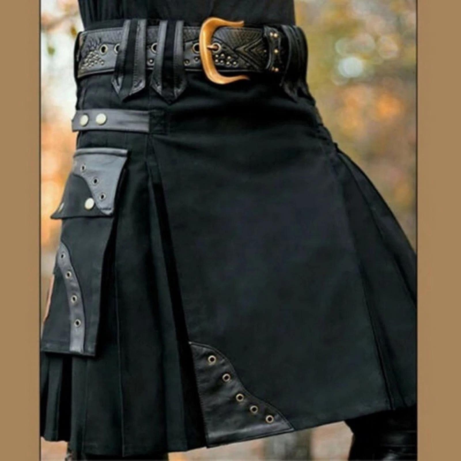 Falda Escocesa Scottish Skirt Nueva para Hombre, Falda Tradicional De Metal, Clásica, Retro, Tradicional, con Personalidad, Faldas Escocesas con Patrón De Cuadros para H