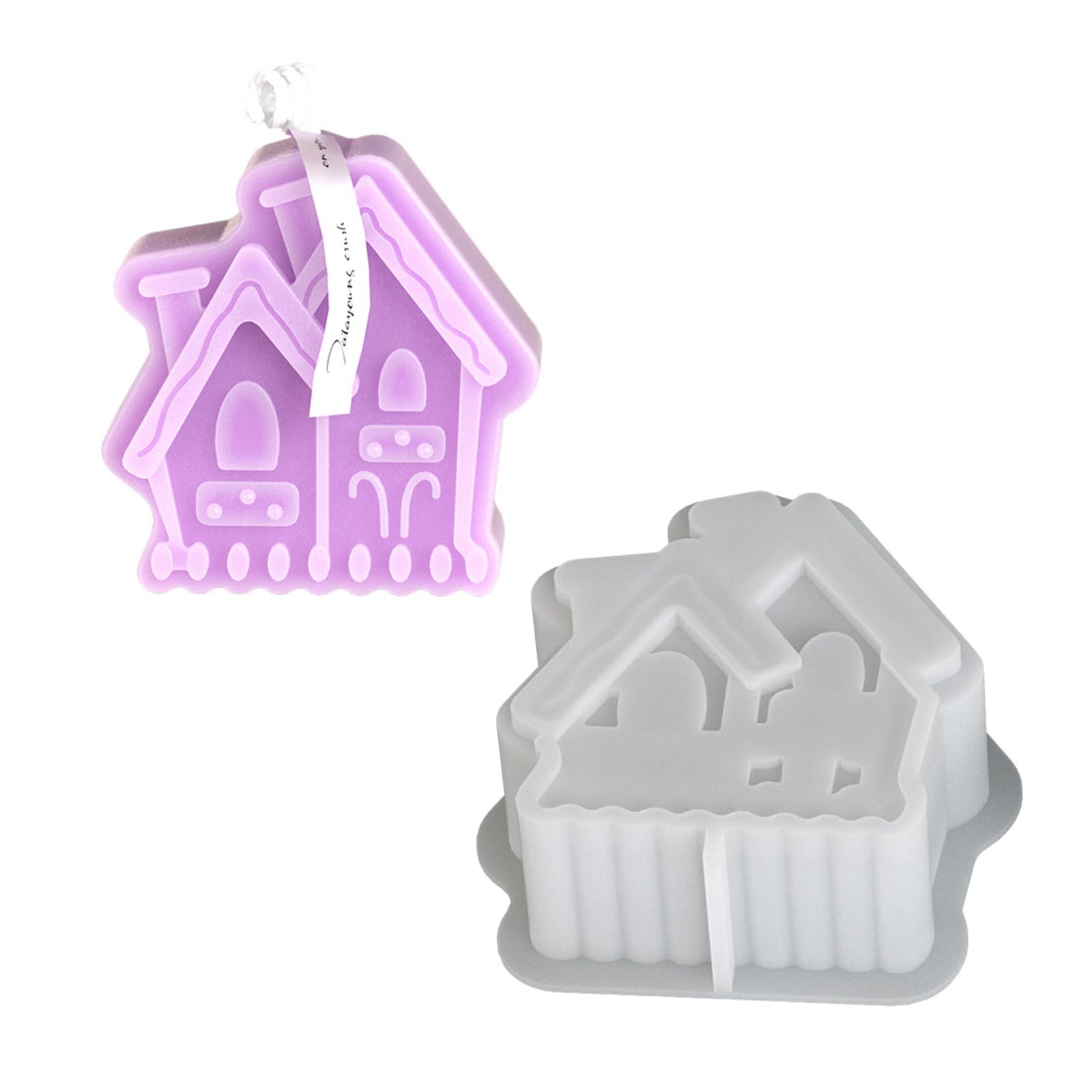 Xjdzineq Silicone Molds for Epoxy Resin Soap Candy House Cake Fondant Chocolate Baking Tool Food Grade Silicone