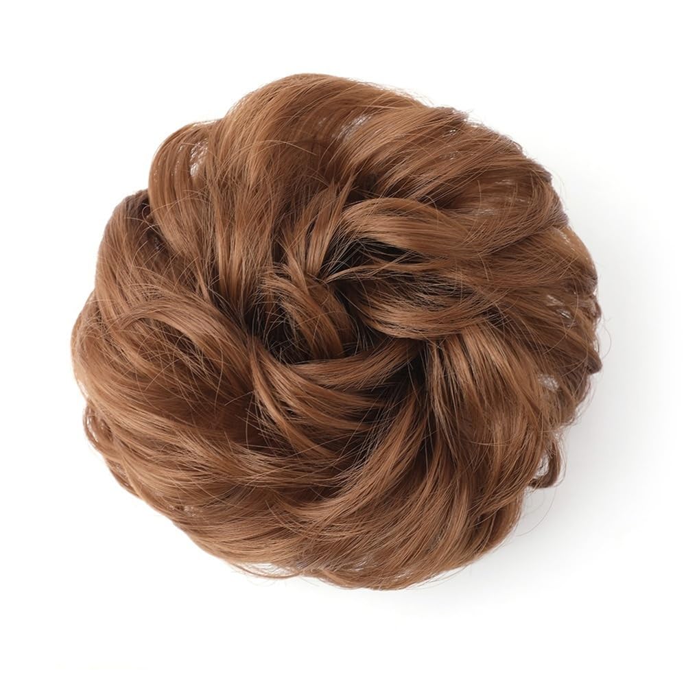 Facile da usare Chignon spettinato, acconciature spesse, extension for capelli sintetici elastici, ondulati e ricci, for coda di cavallo. Accessorio(12)