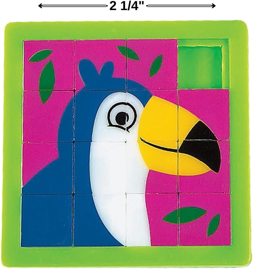 Tropical Bird Slide Puzzle - Toys - 12 Pieces