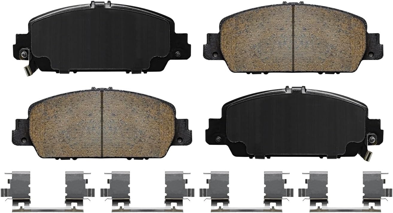 Detroit Axle - 4pc Brake Pads for 13-17 Honda Accord, 4 Front & Rear Ceramic Brake Pads w/Hardware 2013 2014 2015 2016 2017 Replacement