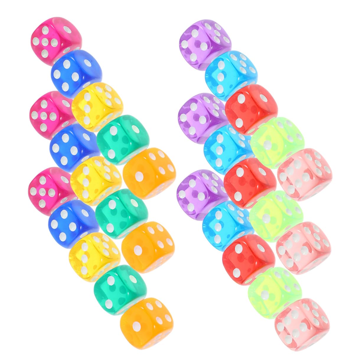 Abaodam 400 Pièces Dés Transparents Jouer aux dés Jeux de dés de des Jouet de dés Jouet de de dés Accessoires de dés de Accessoires de fête dés pour Le Acrylique